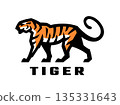 Wild cat. Tiger logo. 135331643