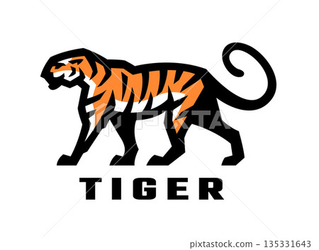 Wild cat. Tiger logo. Wild cat. Tiger logo. 135331643