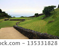 Green terraces overlooking the sea, tranquility and scenic beauty 135331828