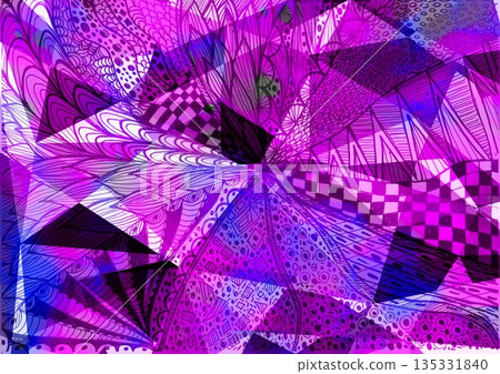 Geometric triangles and poligons colorful Geometric triangles and poligons colorful 135331840