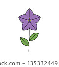 Simple bellflower color icon 135332449