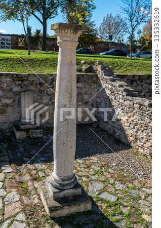 Ancient Roman Archaeological Ruins in Alba Carolina Citadel 135332619