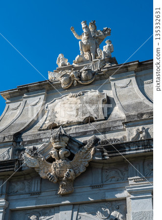 Ornate Baroque Third Gate of Alba Carolina Fortress Romania 135332631