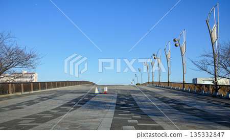 City bridge leading to the blue sky City bridge leading to the blue sky 135332847