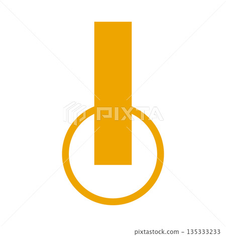 Modern Abstract Yellow Icon for Energy Power and Technology 135333233