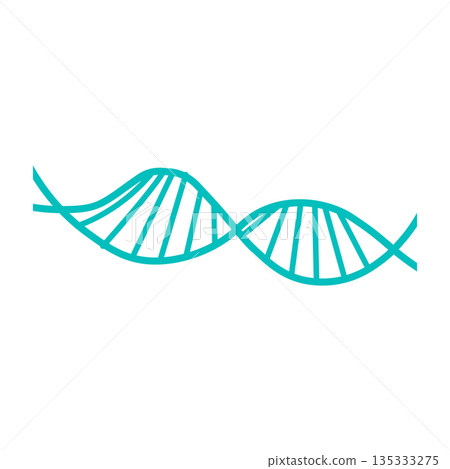 Teal Cyan DNA Helix Illustration for Healthcare Technology 135333275