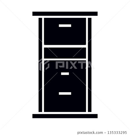 Modern Office Filing Cabinet Icon for Storage and Organization Modern Office Filing Cabinet Icon for Storage and Organization 135333295