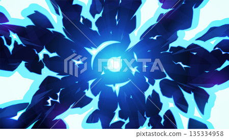 Cool background with radial lightning effect_light blue_16:9 135334958