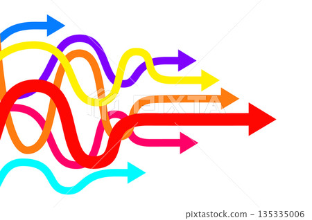 Streamline arrows process concept image. Vectorv Streamline arrows process concept image. Vectorv 135335006