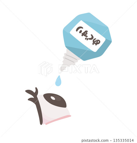 Eye drop illustrations that can be used to explain medical and health issues Eye drop illustrations that can be used to explain medical and health issues 135335014