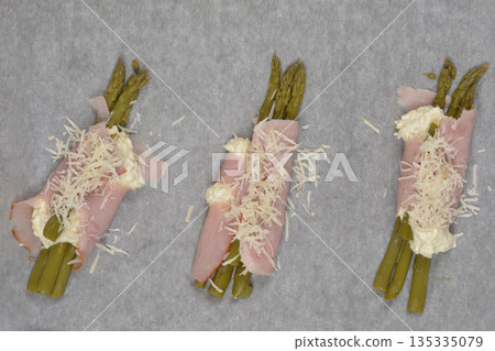 Ham Asparagus Baking Ham Asparagus Baking 135335079