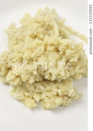 Close-up Grated Ginger Close-up Grated Ginger 135335091