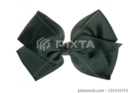 Black gift bow, isolated on white Black gift bow, isolated on white 135335753