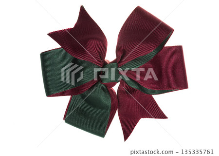Red bow, isolated on white background Red bow, isolated on white background 135335761