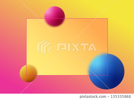 Modern digital composition with a large glass rectangle and bright gradient. Eps 10 Modern digital composition with a large glass rectangle and bright gradient. Eps 10 135335868