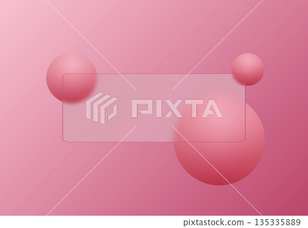 Modern glass morphism style template with a transparent square panel on a gradient. Eps 10 135335889