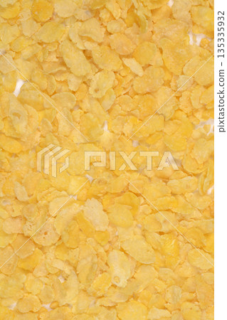 Scattered Corn Flakes Background 135335932