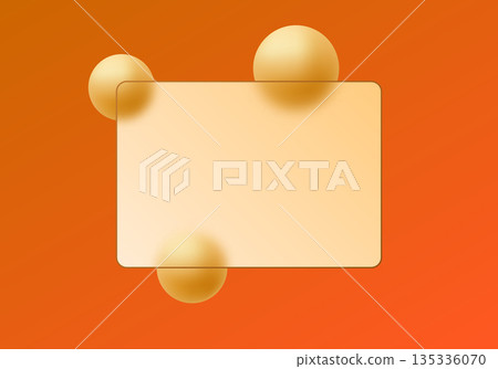 Minimalist design with transparent horizontal plate on rich gradient background. Eps 10 135336070