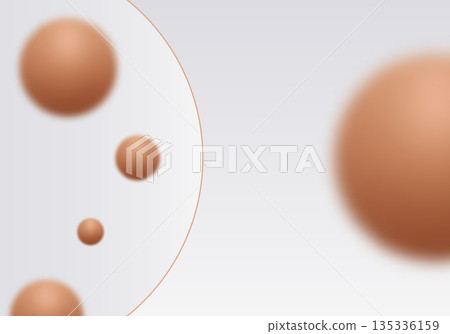 Abstract composition with multicolored spheres and transparent vertical glass panels. Eps 10 135336159