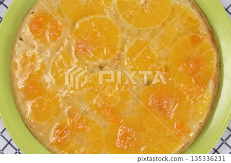 Glazed Orange Cake Texture 135336231