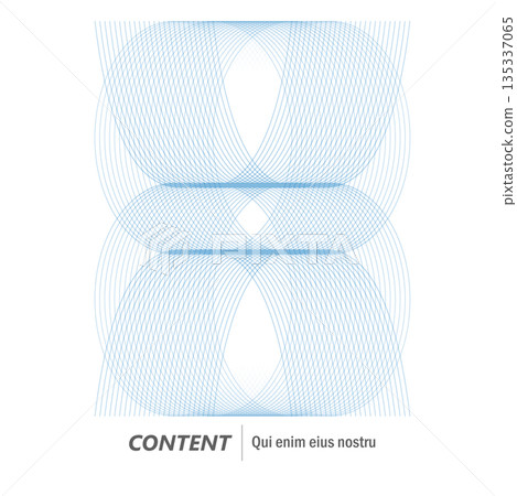 Geometric Pulse: Elegant Wave Design for Tech Interfaces. Vector design 135337065