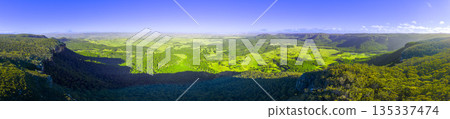 Drone photograph of the Kanimbla Valley in the Blue Mountains 135337474