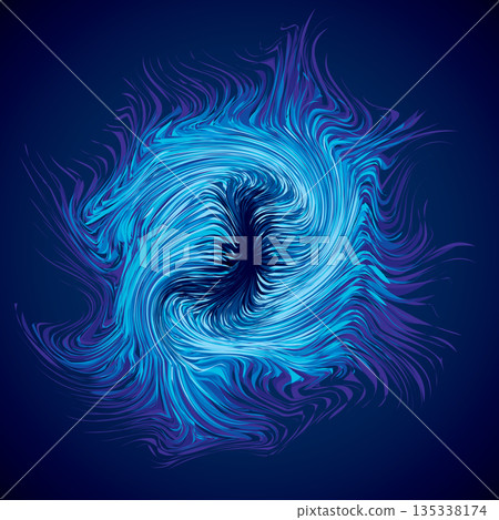 Abstract background. Explosion. Vector drawing 135338174