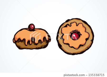 Donut. Vector drawing Donut. Vector drawing 135338715
