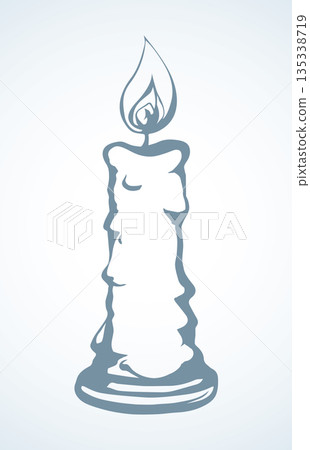 Candle. Vector drawing 135338719