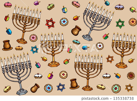 Donut. Vector drawing 135338738