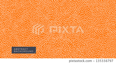 Abstract orange hand drawn brush strokes. Brush stroke and texture. Abstract ink brush stroke background. Minimalist background for banner, poster, cover, brochure, flyer, website 135338797