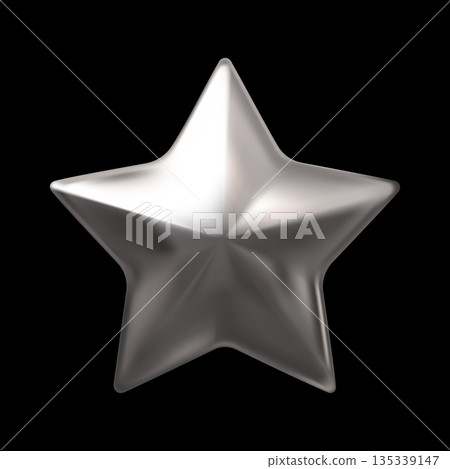 Silver star realistic 3D vector design, cyber chrome space galaxy emoji, bling and spark, GUI rating award achievement Silver star realistic 3D vector design, cyber chrome space galaxy emoji, bling and spark, GUI rating award achievement 135339147