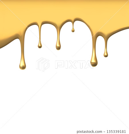 Metal liquid golden drip vector border, realistic metallic drops flowing down, abstract bronze melting splashes pattern Metal liquid golden drip vector border, realistic metallic drops flowing down, abstract bronze melting splashes pattern 135339181