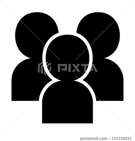 Three people icon Three people icon 135339281