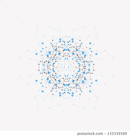 Abstract bright simple technology vector background. Connection structure Abstract bright simple technology vector background. Connection structure 135339389