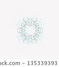 Abstract bright simple technology vector background. Connection structure 135339393