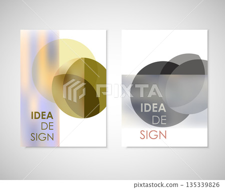 Dirty circles with text on brochure for your ideas. Presentation, cover book or annual report Dirty circles with text on brochure for your ideas. Presentation, cover book or annual report 135339826