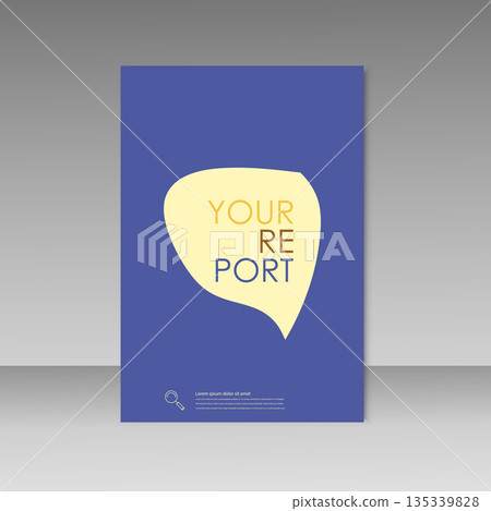 Wave line on brochure background. Abstract Vector 135339828