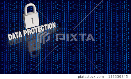 Digital Data Protection and Cybersecurity Privacy Concept 3d render. 135339845