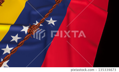 Venezuela Political Crisis and Economic Sanctions Concept 3d render. 135339873