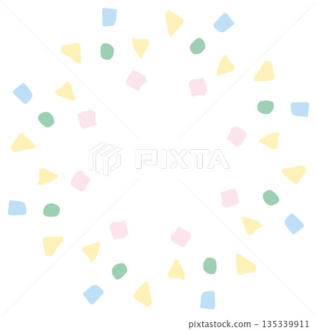 柔和的春日色彩畢業入學系列 | 五彩紙屑插畫 135339911