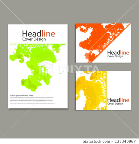 Template cover ink in water 135340967