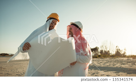 Sheik Planning The Future At The Worksite  135341574