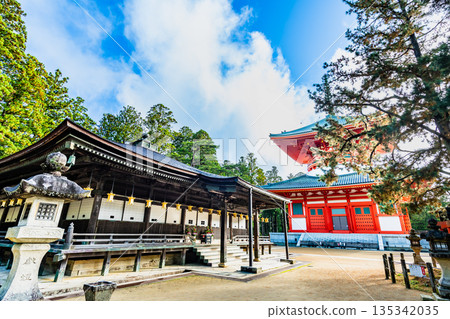 Mount Koya, Danjogaran, Goei-do Hall and Konpon Daito Pagoda Mount Koya, Danjogaran, Goei-do Hall and Konpon Daito Pagoda 135342035