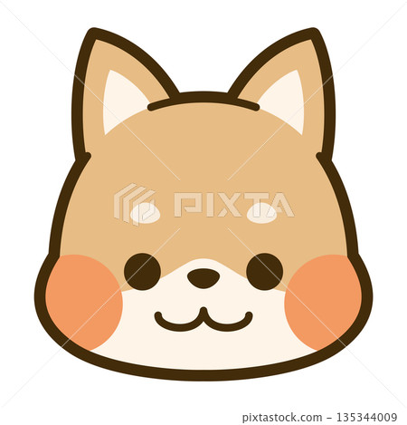 Shiba inu face icon 135344009