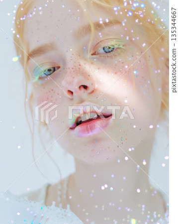 化著濃妝的女子 135344667