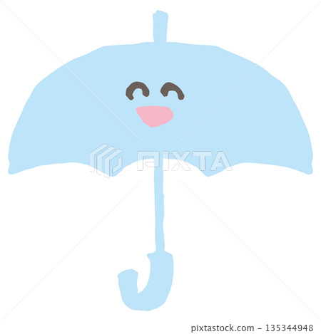 Soft spring colors Graduation and entrance series | Smiling umbrella (rain) illustration material Soft spring colors Graduation and entrance series | Smiling umbrella (rain) illustration material 135344948