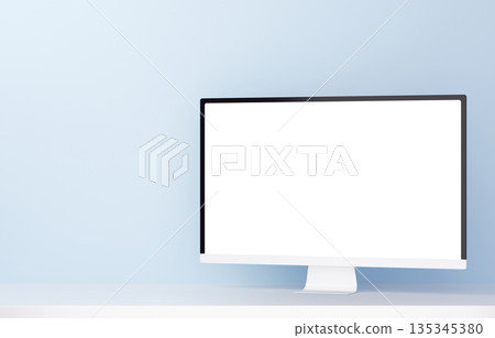 3D material_monitor_light blue 135345380