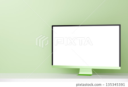 3D material_monitor_yellow-green 135345391
