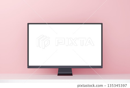 3D材質_監視器_粉紅色 3D材質_監視器_粉紅色 135345397